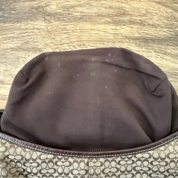 COACH Vintage Y2K Mini Soho Crescent Hobo Shoulder Bag Brown Tan Monogram VGUC - Picture 13 of 17